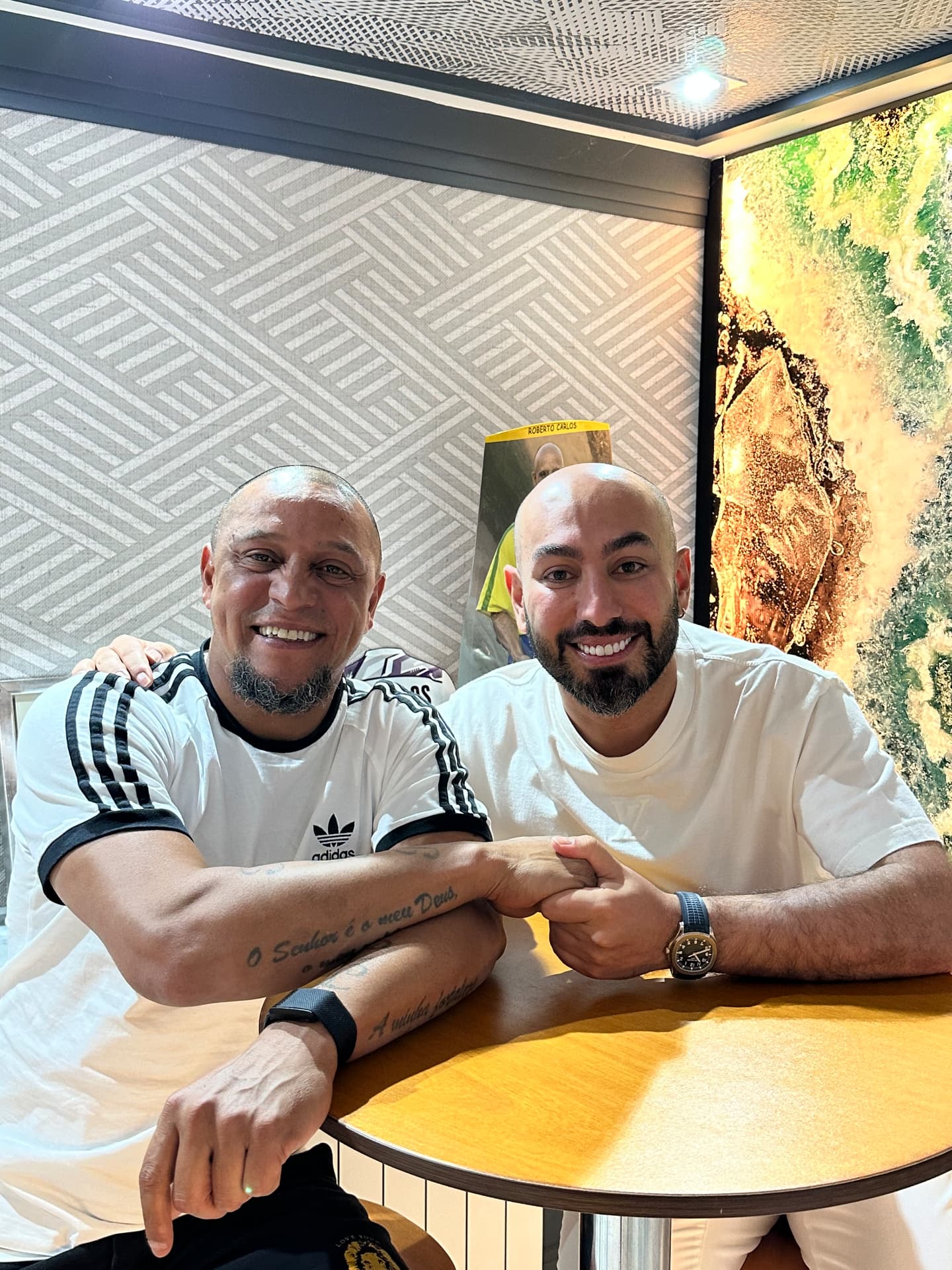 Sina Ezam with Roberto Carlos 2
