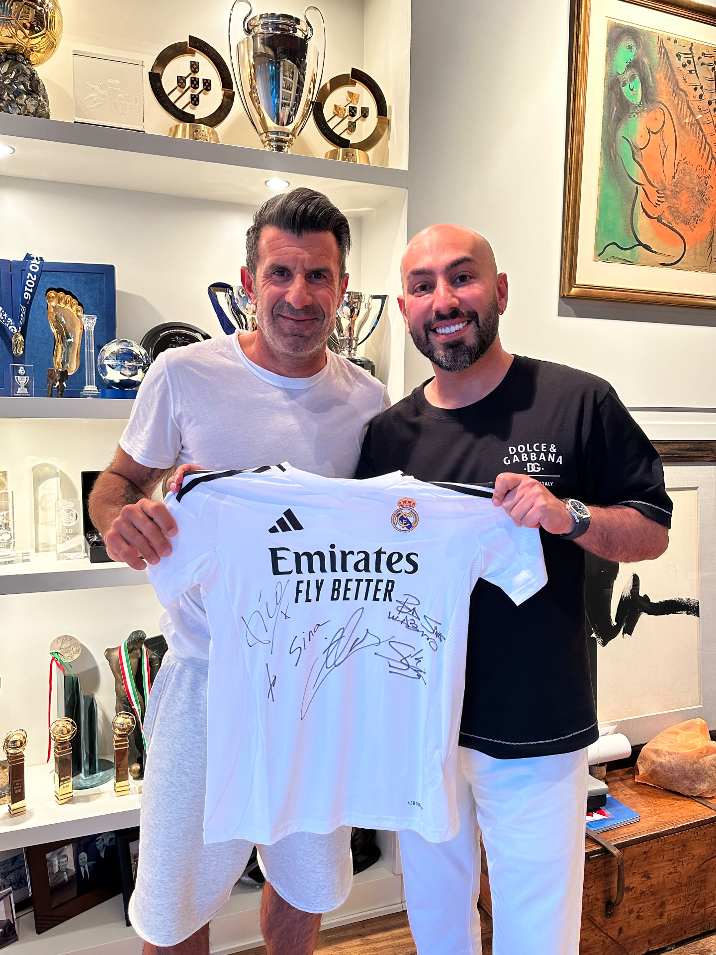 Sina Ezam with Luís Figo 2